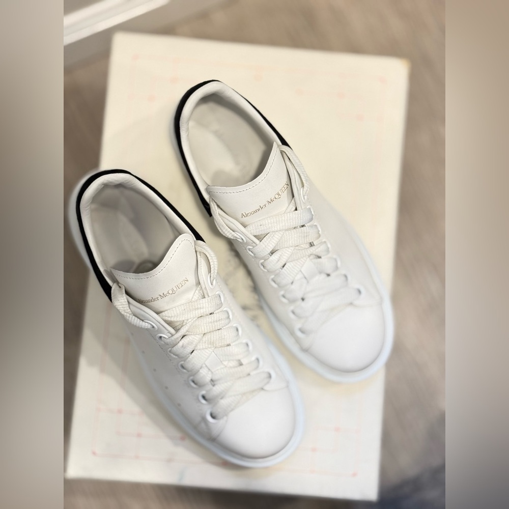 Alexander McQueen White and Black Shoes